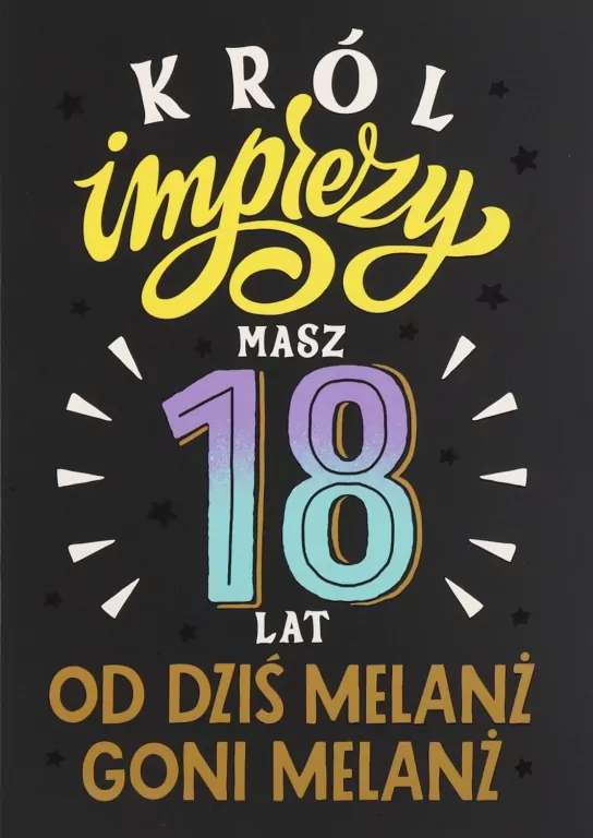Karnet B6: Urodziny 18 męskie - tantis.pl