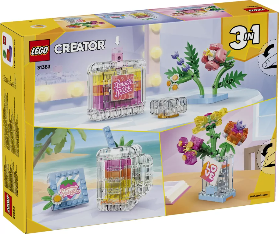 LEGO® Flakon perfum z kwiatową ozdobą 31383 - tantis.pl