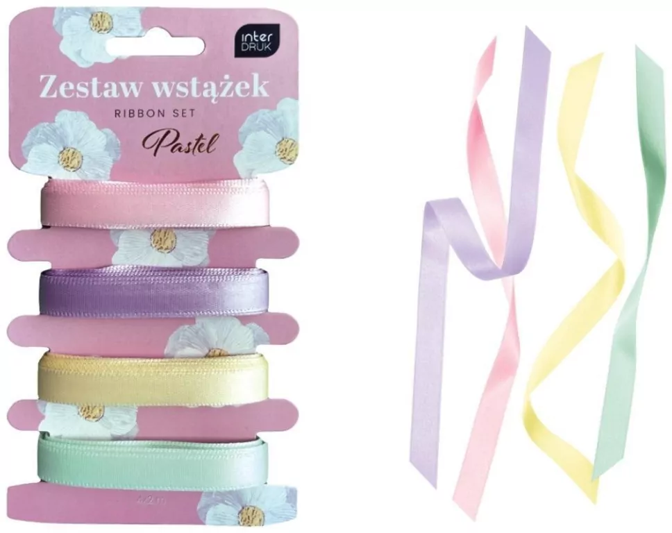 Zestaw wstążek 4x2m Pastel - tantis.pl
