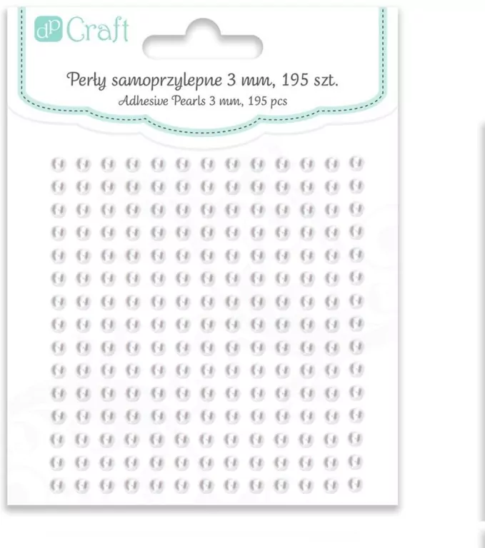 Perły samoprzylepne Off white 3mm - tantis.pl
