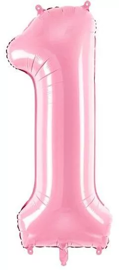 Balon foliowy 1 różowy 86cm - tantis.pl