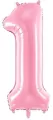 Balon foliowy 1 różowy 86cm - tantis.pl