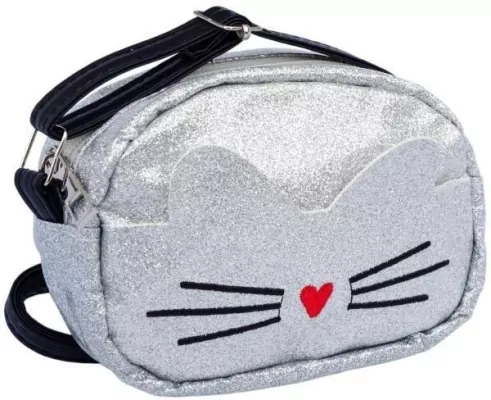 Torebka srebrna z czerwonym noskiem