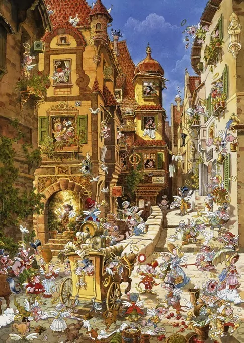 Puzzle 1000 Romantyczne miasto - Dzień - tantis.pl