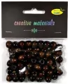 Koraliki drewniane 10mm. Ciemny brąz 25g - tantis.pl