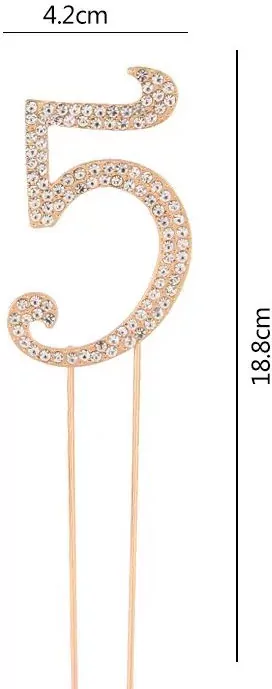 TOPPER NA TORT 9 SRE CYRKONIE 19CM NER PBH - tantis.pl