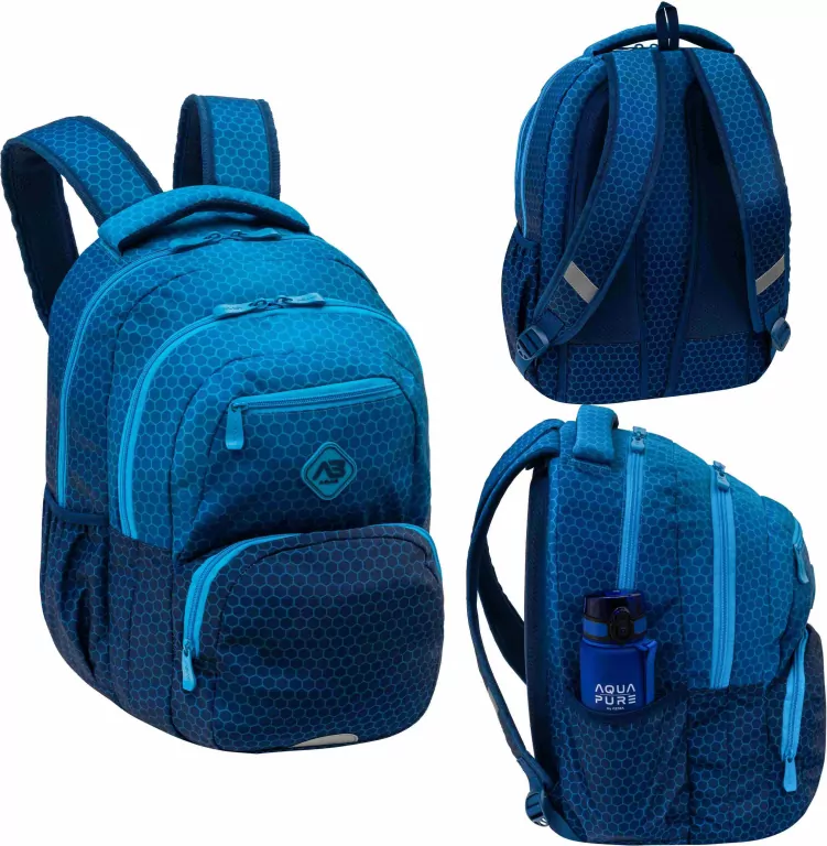 Plecak Hexagon Blue Ombre ASTRA - tantis.pl