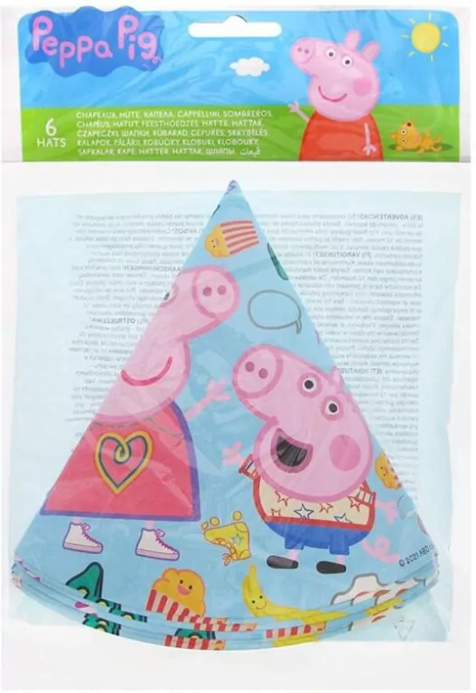 Czapeczki papierowe Świnka Peppa - tantis.pl