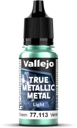 Vallejo: 77.113 - True Metallic Metal - Light - Beetle Green (18 ml)