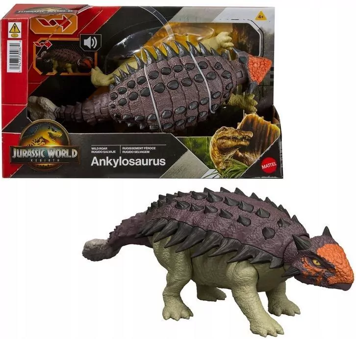 Jurassic World Ankylosaurus Ryczący dinozaur JGB90 - tantis.pl