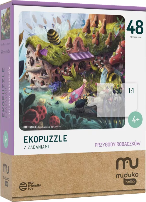 Ekopuzzle 48. Przygody robaczków - tantis.pl