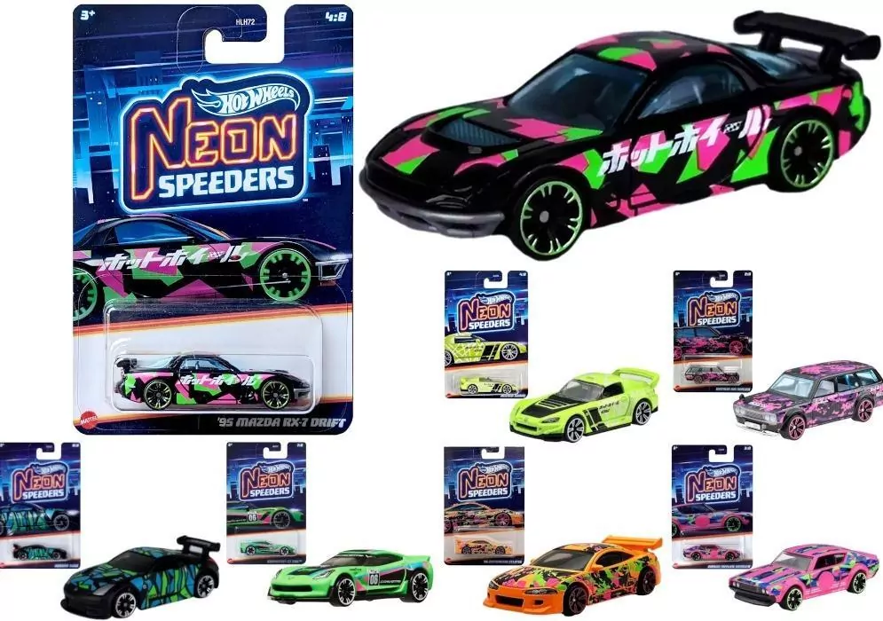 Hot Wheels Neon Speeders 1:64 mix - tantis.pl