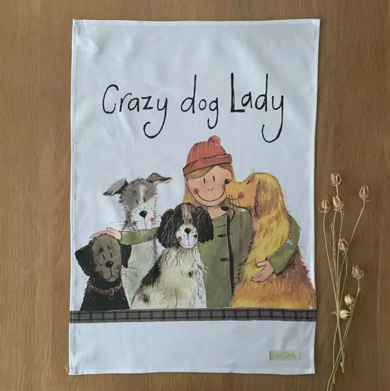 Ręcznik kuchenny TT39 Crazy Dog Lady Psiara - tantis.pl
