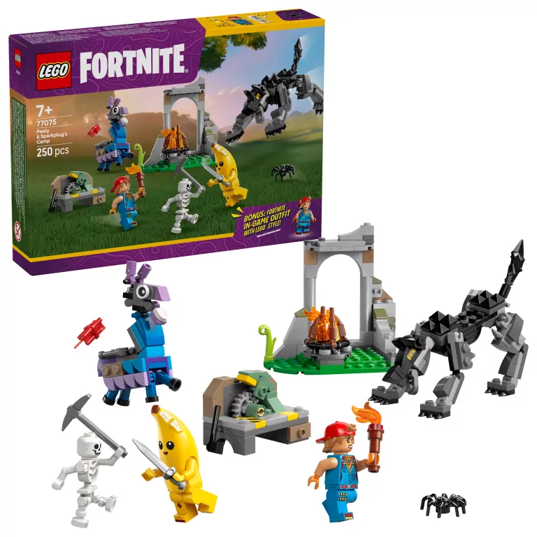 LEGO® Fortnite Skórek i Iskra oraz obóz 77075 - tantis.pl