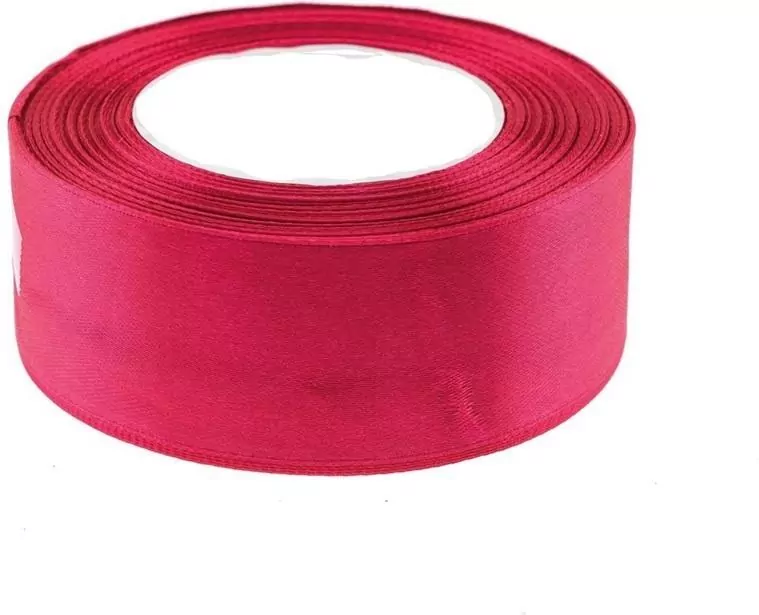 Wstążka satynowa. Jasnoróżowa 25mmx32m - tantis.pl