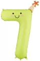 Balon foliowy Cyfra 7 jasny zielony 86cm - tantis.pl
