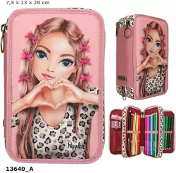 Piórnik potrójny z wyposażeniem Top Model Leoheart 13640A