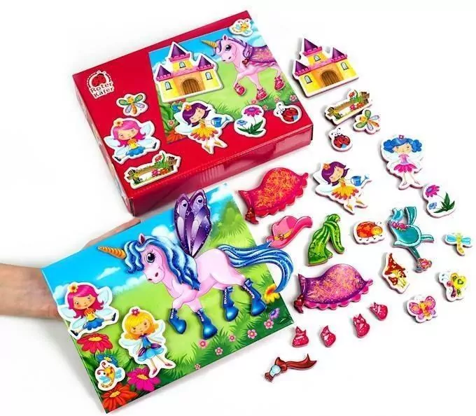 Wróżki i jednorożce. Gra magnetyczna - tantis.pl