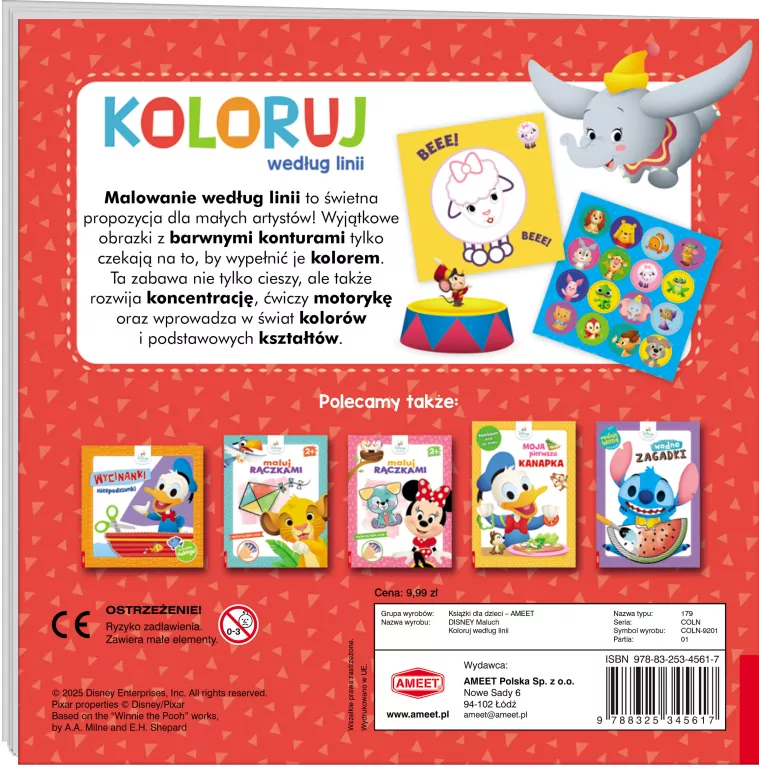 Disney Maluch. Koloruj Według Linii - tantis.pl