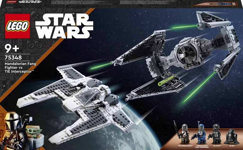 LEGO Star Wars. Klocki, Mandaloriański myśliwiec Fang Fighter kontra TIE Interceptor, 75348 - tantis.pl
