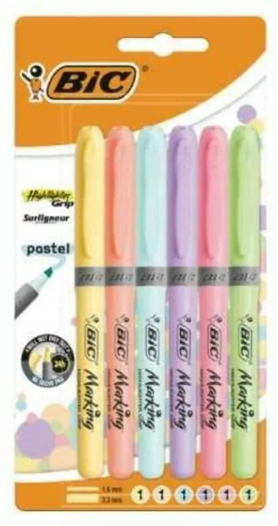 Zakreślacz BIC Pastelowy 6 kol - tantis.pl