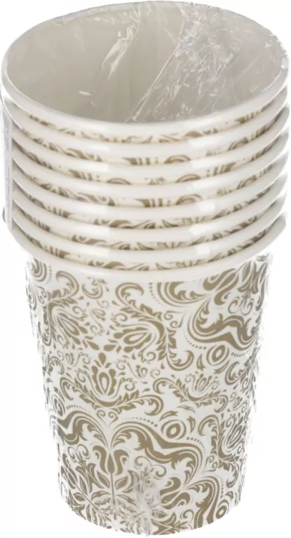 KUBEK PAP 250ML ORNAMENT ZLO 027904 PM OP8SZ FOL - tantis.pl