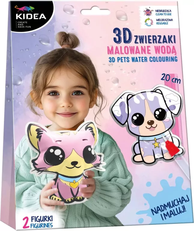 Magiczne zwierzaki do malowania wodą KIDEA - tantis.pl