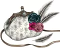 Karnet Swarovski kwadrat CL0303_BL Torebka pióra - tantis.pl