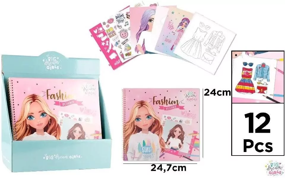 Notes z naklejkami dla projektantek. Big Dream Girl - tantis.pl
