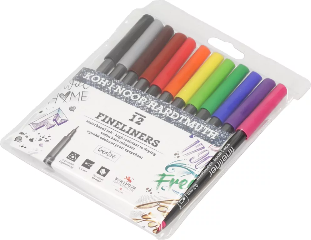 Cienkopisy. 12 kolorów - tantis.pl