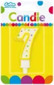 Świeczka cyferka z kropeczkami 7 7. 5cm pf-sck7 - tantis.pl