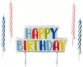 Zestaw świeczek urodzinowych happy birthady 4szt. - tantis.pl