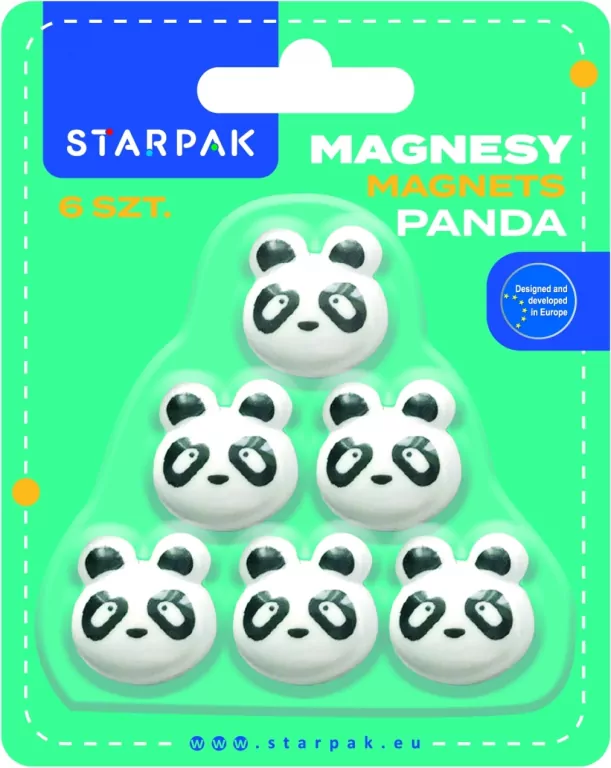 Magnesy panda 6 sztuk - tantis.pl
