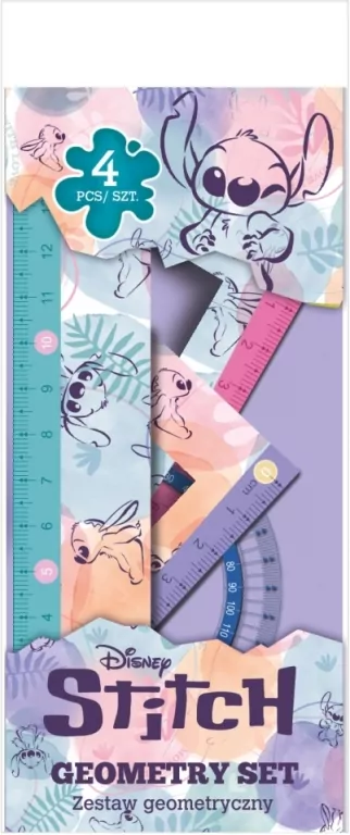Zestaw szkolny geometryczny 4 elementy Stitch - tantis.pl