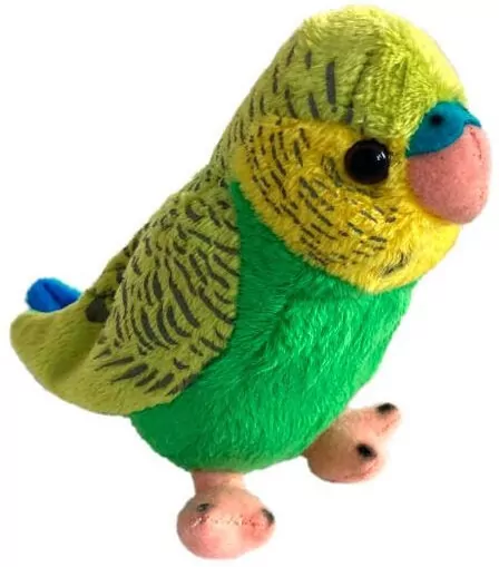 Maskotka. Papuga falista, zielono-niebieska 13 cm - tantis.pl