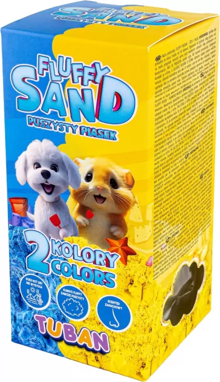 Fluffy Sand 2x70g niebieski/żółty TUBAN - tantis.pl