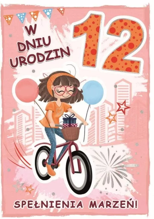Karnet urodziny 12 B6 z kopertą - tantis.pl