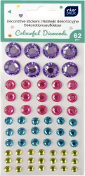 Naklejki dekoracyjne 62szt Colourful Diamonds