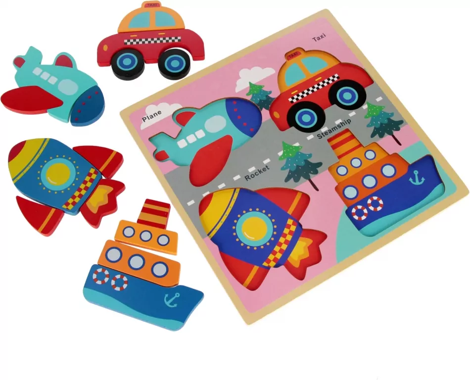 Układanka edukacyjna POJAZDY BAM BAM 30X30X2 - tantis.pl