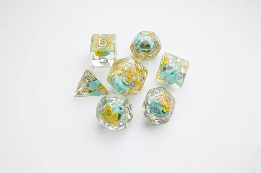 Gamegenic: Embraced Series - RPG Dice Set - Green Skull - tantis.pl