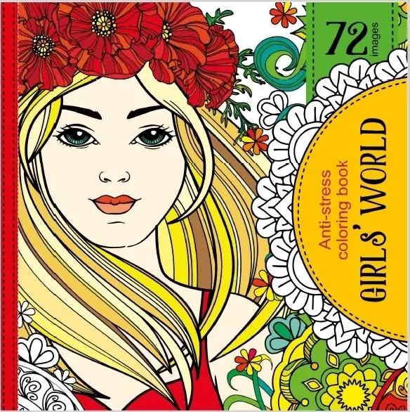 Kolorowanka antystresowa Girls' World - tantis.pl