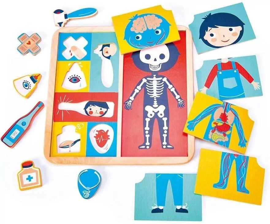 Układanka edukacyjna drewniana Ciało człowieka - tantis.pl