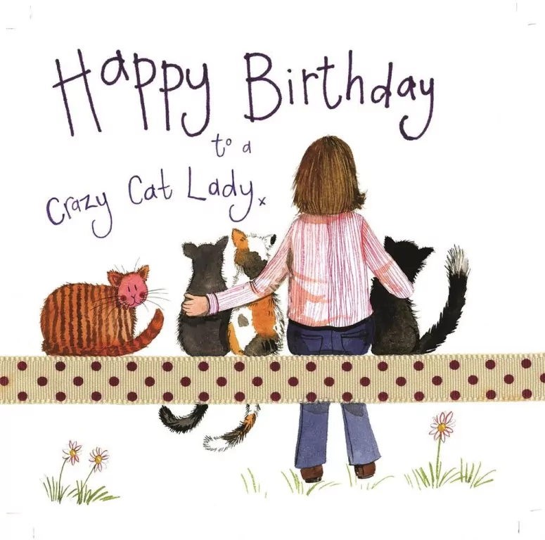 Karnet Urodziny S178 Crazy Cat Lady Kociara - tantis.pl