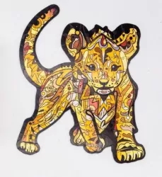 Puzzle drewniane eko 78. Simba A4