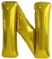 Balon foliowy litera N złota 79x86cm - tantis.pl