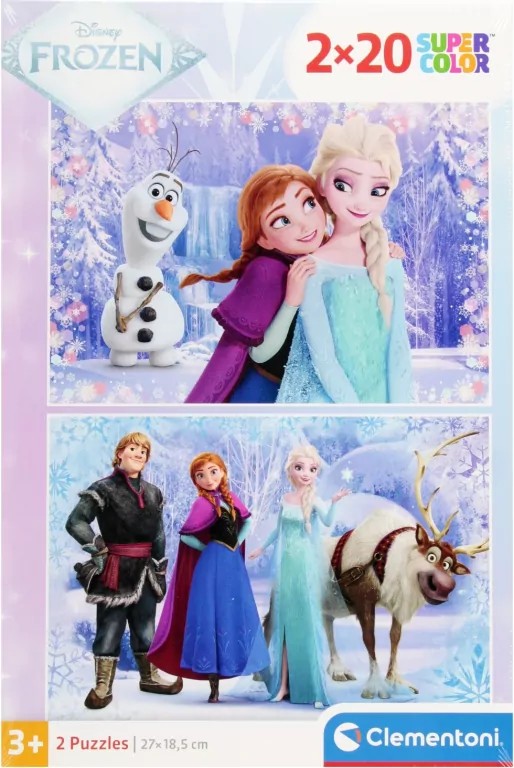 Puzzle 2x20 Super Kolor Frozen - tantis.pl