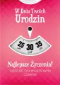Karnet Urodziny wymienne cyfry - tantis.pl