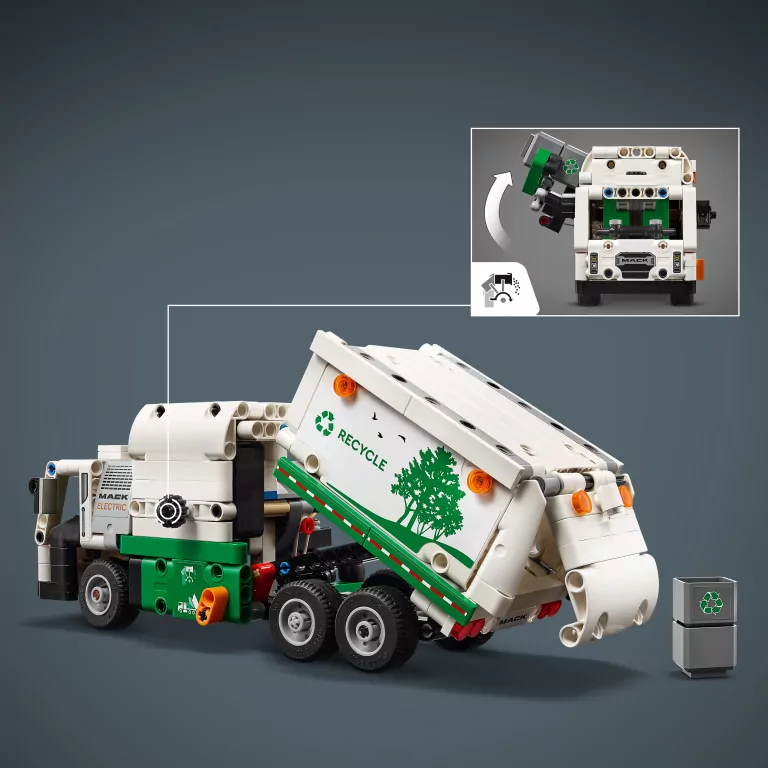 LEGO® Technic. Śmieciarka Mack LR Electric 42167 - tantis.pl