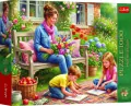 Puzzle 1000 Mother's Day: Rodzina w ogrodzie TREFL - tantis.pl