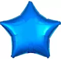 Balon foliowy metalik niebieski gwiazda 48cm - tantis.pl